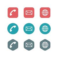 Set Address Icon Set Template Illustration Design. EPS 10. vector