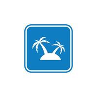 Square Icon Template - Island Illustration Design. EPS 10. vector