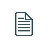 Line Paper Document Icon Logo Template Illustration Design. EPS 10. vector