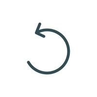 Refresh Circle Arrow Line Icon Logo Template Illustration Design. EPS 10. vector