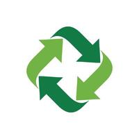 Recycle Green Four Arrows Logo Template Illustration Design. EPS 10. vector