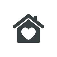 Love, Home or House Icon Logo Template Illustration Design. EPS 10. vector