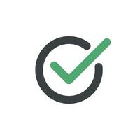 Circle Shape Check Mark Icon Logo Template Illustration Design. EPS 10. vector