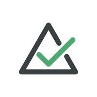 Triangle Shape Check Mark Icon Logo Template Illustration Design. EPS 10. vector