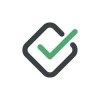 Diamond Shape Check Mark Icon Logo Template Illustration Design. EPS 10. vector