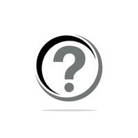 Grey Question Mark Template Illustration Design. EPS 10. vector