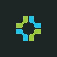 Abstract Cross Health Care Logo Template Illustration Design. EPS 10. vector