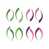 Set Eclipse Swoosh Logo Template Illustration Design. EPS 10. vector