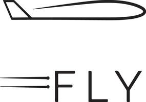 A minimalist logo for a flight company vector