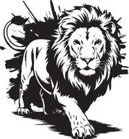 A pop art style illustration of a lion vector