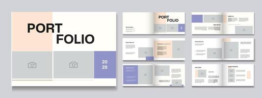 landscape multipurpose or architecture portfolio Interview portfolio presentation design professional portfolio Template layout vector