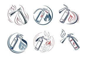 create a sleek logo of a fire extinguisher in the vector