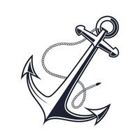 Anchor icon, anchor silhouette, nautical icon on white background vector