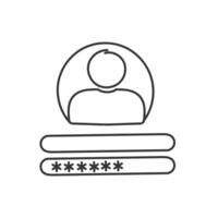 account usename password template vector