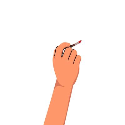 Hands Holding Lipstick