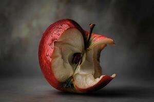 An apple with a bite taken out of it photo