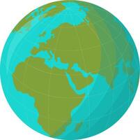 Isolated illustration of a globe on a white background vector