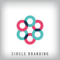 Simple colorful geometric branding logo design. Success and idea corporate logo template. vector