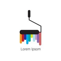Colored painting logo on white background vector