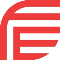 Letter F and E or Double EF Initial Logo vector