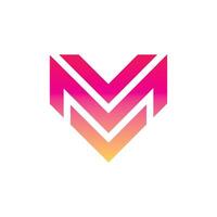 VMV letter logo template for business and identity vector