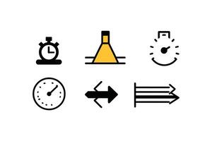 Quick Time Urgent Deadline Icons High-Quality Set vector