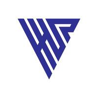 HHUR pentagon-shaped logo, ideal for construction or initial branding vector