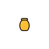 Minimalist Honey Jar Outline Illustration for Label and Branding Projects vector