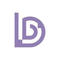D and DD letter logo design template vector