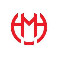 HMH circle logo design icon and symbol vector