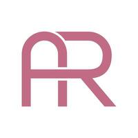Modern and simple AR initials logo vector