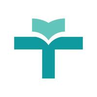 Custom user manual logo design with a creative book concept illustration vector