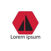 Set of hexagonal road signs in black red icons on white background vector