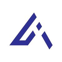 Abstract pyramid logo icon white background vector
