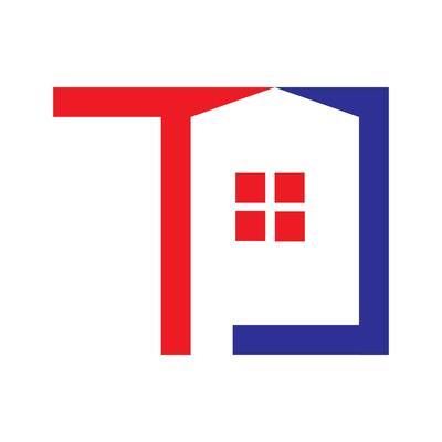 Letter T and home logo design in format
