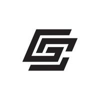 G and C logo design with monogram style vector