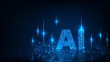 Artificial intelligence futuristic digital technology concept. Technology abstract background. vector