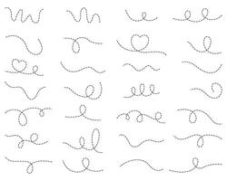 Simple lines hand drawn black arrows set in various style. Simple hand drawn black arrows. curved, doodle, zigzag dotted arrow. Hand drawn curved, doodle, and zigzag dotted arrow collection. vector