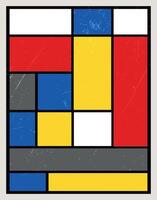 Primary Color Geometric Abstract Art vector