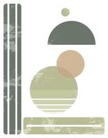 Textured Geometric Harmony With Balance vector