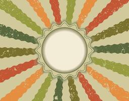 Retro Sunburst Frame Background Design vector