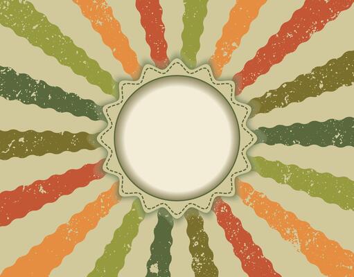 Retro Sunburst Frame Background Design