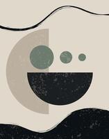 Modern Abstract Minimalist Wave Art vector