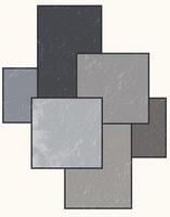 Layered Neutral Geometric Abstract Art Print vector