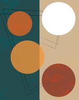 Abstract Retro Circle Pattern Design vector