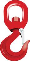 A red hook with a white handle vector