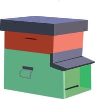 A bee box with a lid and a lid vector