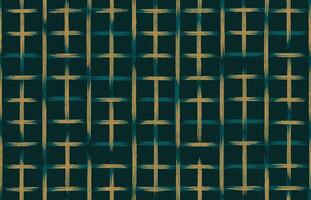 Crafted seamless hand drawn brush line traditional Japanese checker abstract pattern, ethnic folk wood carving, engraving, wood block, weaving texture surface background, simple graphic for fabric vector