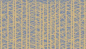Crafted hand drawn brush line tree branches nature pattern, Japanese folk and Ethnic wood carving, engraving, wood block texture surface background, simple graphic for textile, stationary vector
