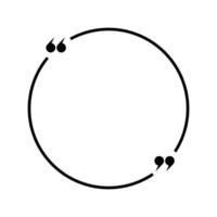 Quote circle frames template design . vector